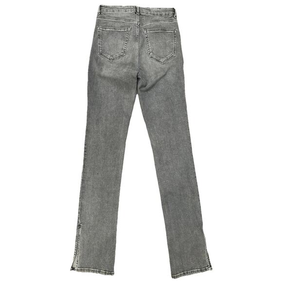 Zara Jeans Womens Grey Size 6 Split Hems Bottom Stretch - Picture 9 of 11